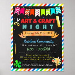 美術工芸学校のクラスのチラシ ポスター