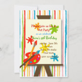 美術工芸絵を描品バースデーパーティ招待状 招待状 (正面)