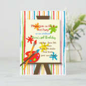 美術工芸絵を描品バースデーパーティ招待状 招待状 (スタンド正面)