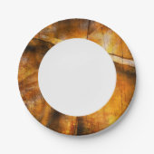 美術抽象芸術カラフル背景 ペーパープレート (正面)