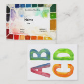 美術教師およびペインターカード 名刺 (正面/裏面)