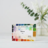 美術教師およびペインターカード 名刺 (スタンド正面)