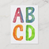 美術教師およびペインターカード 名刺 (裏面)