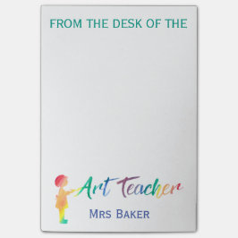 美術教師のカラフルの机からパーソナライズ ポストイット
