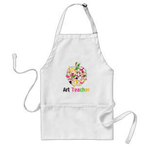 美術教師のペンキの(ばちゃばちゃ)跳ねるのAppleのエプロン スタンダードエプロン