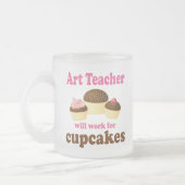 美術教師の(おもしろいな)ギフト フロストグラスマグカップ (左)