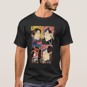 美術日本のプリント歌舞伎浮世絵美学Pr Tシャツ