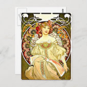美術素晴らしズ絵画byアルフォンスミュシャ ポストカード (正面/裏面)
