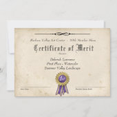 美術賞受賞証 (正面)