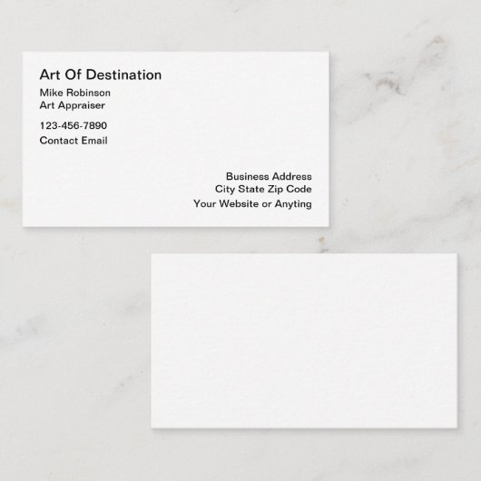 美術鑑定名刺 名刺 (正面/裏面)