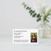 美術鑑定士及び鑑定評価サービス 名刺 (スタンド正面)