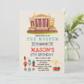 美術館でお誕生日会 招待状 (スタンド正面)