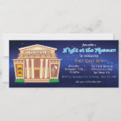 美術館での夜のチケットパーティーイベント 招待状 (正面)