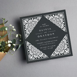 美術館広場 ウェディング 招待状 | チャコール