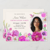 美観花写真卒業 招待状 (正面/裏面)
