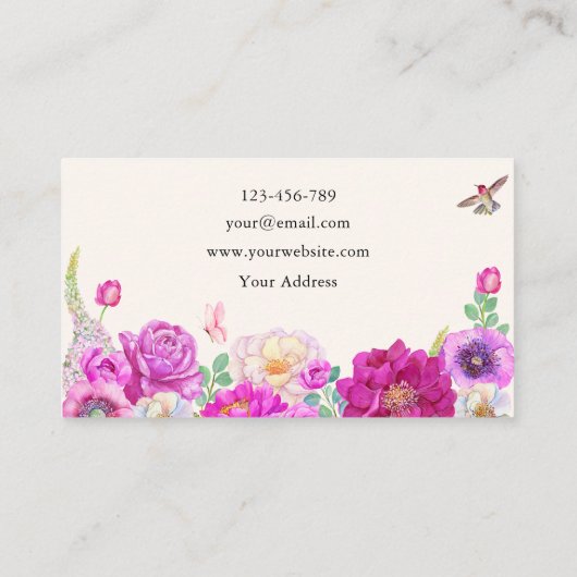 美観花写真 名刺 (裏面)