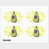 美豆ドッグステッカー 楕円形シール (シート)