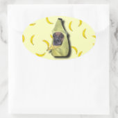 美豆ドッグステッカー 楕円形シール (バッグ)