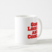 美貌と料理 おもしろい コーヒーマグカップ (正面右)