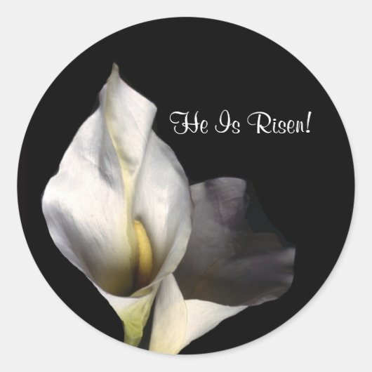 美賛美しく&素晴らしい復活祭のウィッシュステッカー ラウンドシール (正面)