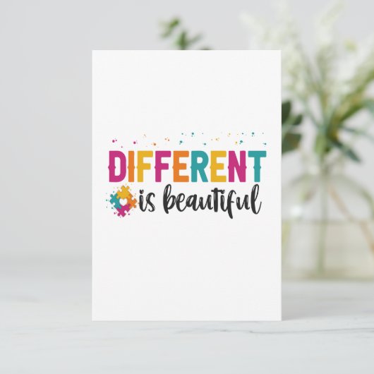 美違うしい自閉症意識アドヘディギフト サンキューカード (スタンド正面)