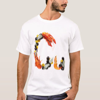美食のアルファベット: Cは甲殻類のC Tシャツ