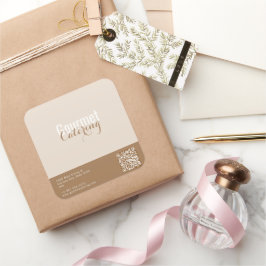 美食のケータリング スクエアシール