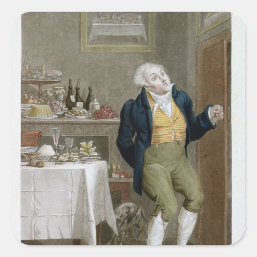 美食の終わり スクエアシール (正面)