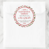 「美食の贈り物」赤さくらんぼ ラウンドシール (バッグ)