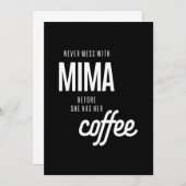 美馬はコーヒーを飲まないと散らからない サンキューカード (正面/裏面)