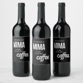 美馬はコーヒーを飲まないと散らからない ワインラベル (ボトル)