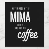 美馬はコーヒーを飲まないと散らからない ワインラベル (シングルラベル)