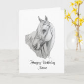 美馬鉛筆ポートレートハッピーバースデー カード (黄色い花)