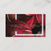 美髪サロンのネオン抽象女性モダン 名刺 (裏面)