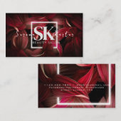 美髪サロンのネオン抽象女性モダン 名刺 (正面/裏面)