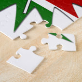 美鮮やかしいケニア国旗のパターン：18つ星の芸術 ジグソーパズル (側面)