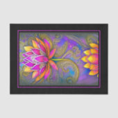 美鮮やかしいピンク華美がかったオレンジ色の蓮 薄葉紙 (正面)