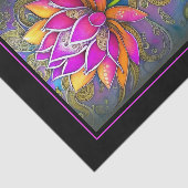 美鮮やかしいピンク華美がかったオレンジ色の蓮 薄葉紙 (詳細)