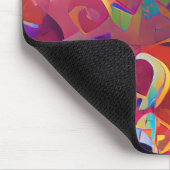 美鮮やか数々の紫の黄色明るい赤紫色 マウスパッド (コーナー)