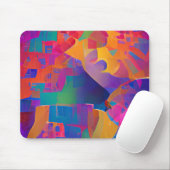 美鮮やか数々の紫の黄色明るい赤紫色 マウスパッド (マウス)