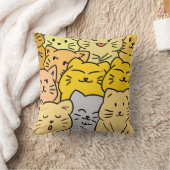 群がる猫 クッション (ブランケット)