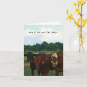 群れそれはあなたの誕生日牛カードでした カード (黄色い花)