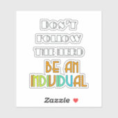 群れな後を追い – 個人になる シール (シート)