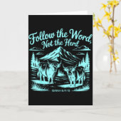 群れに従わず聖書に従え クリスチャン宗教 ハイ カード (黄色い花)