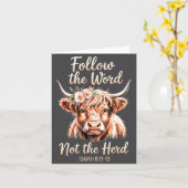 群れに従わず聖書の言葉に従え キリスト教牛聖書V カード (黄色い花)
