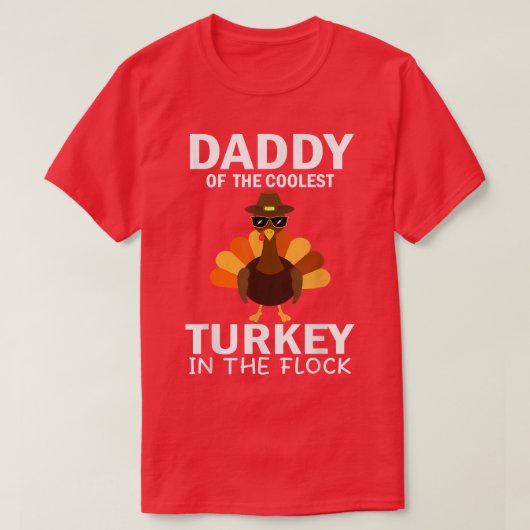 群れのクール中の七面鳥のパパ Tシャツ (デザイン正面)