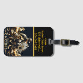 群れの世話をするブラームチキン農家 ラゲッジタグ (正面横)