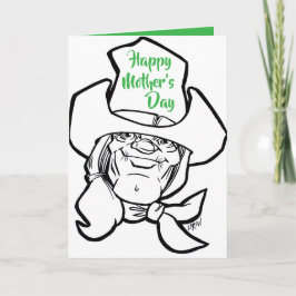 群れの女性のカーボーイを丸め#160331母の日 カード