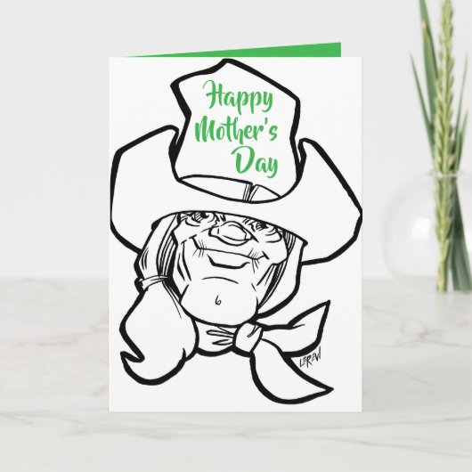 群れの女性のカーボーイを丸め#160331母の日 カード (正面)