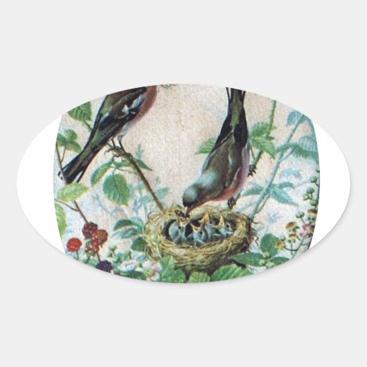 群れの維持：親の育成のキャプチャ 楕円形シール (正面)